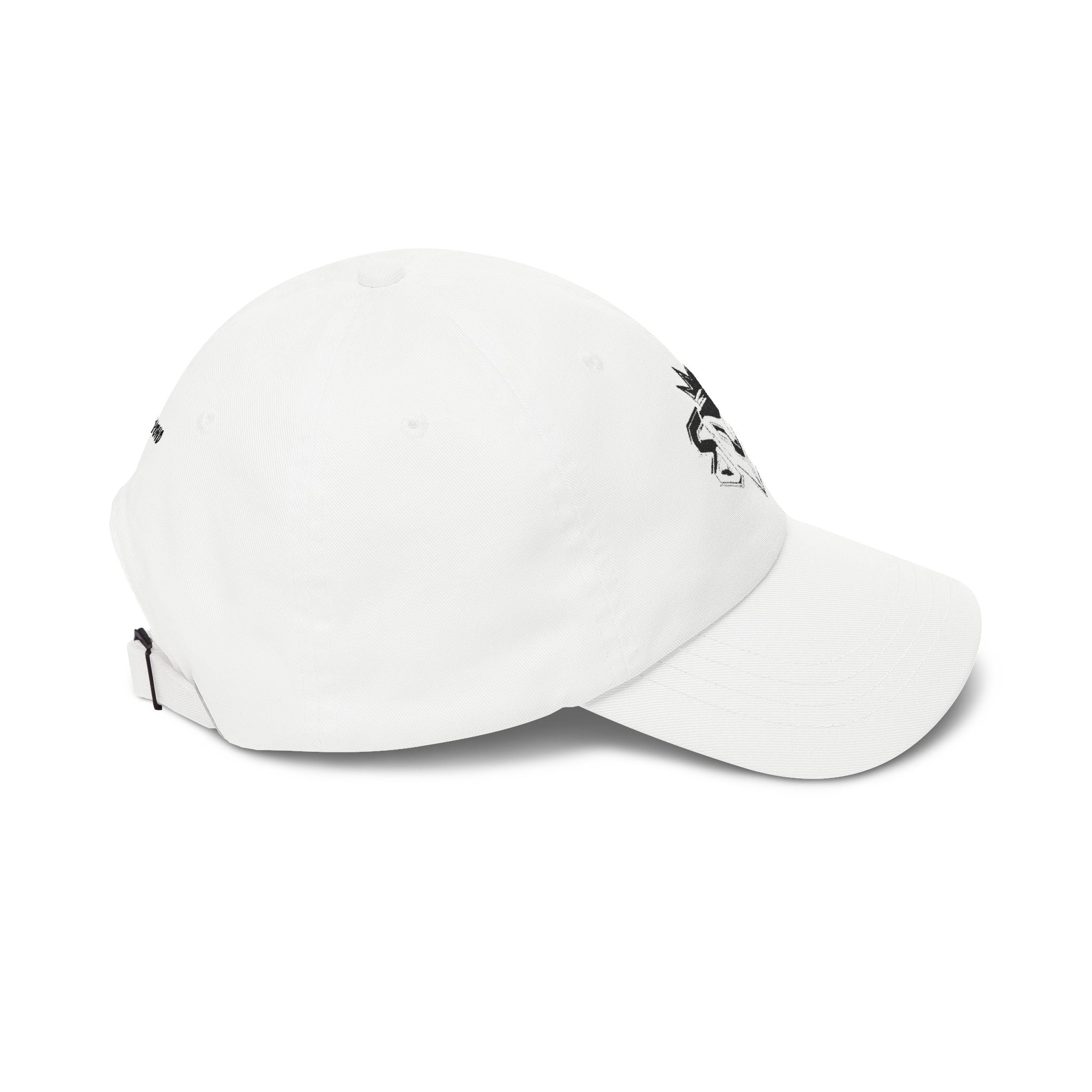 Dad Cap — Embroidered Blue Crown Heart Logo (“Shift Beyond” Back)
