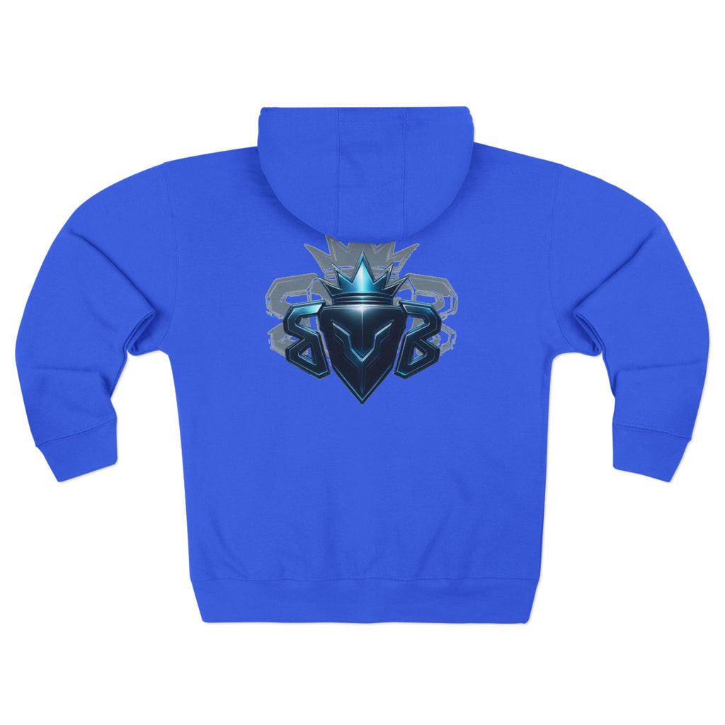 Built Zip Hoodie — Blue Crest Logo Back