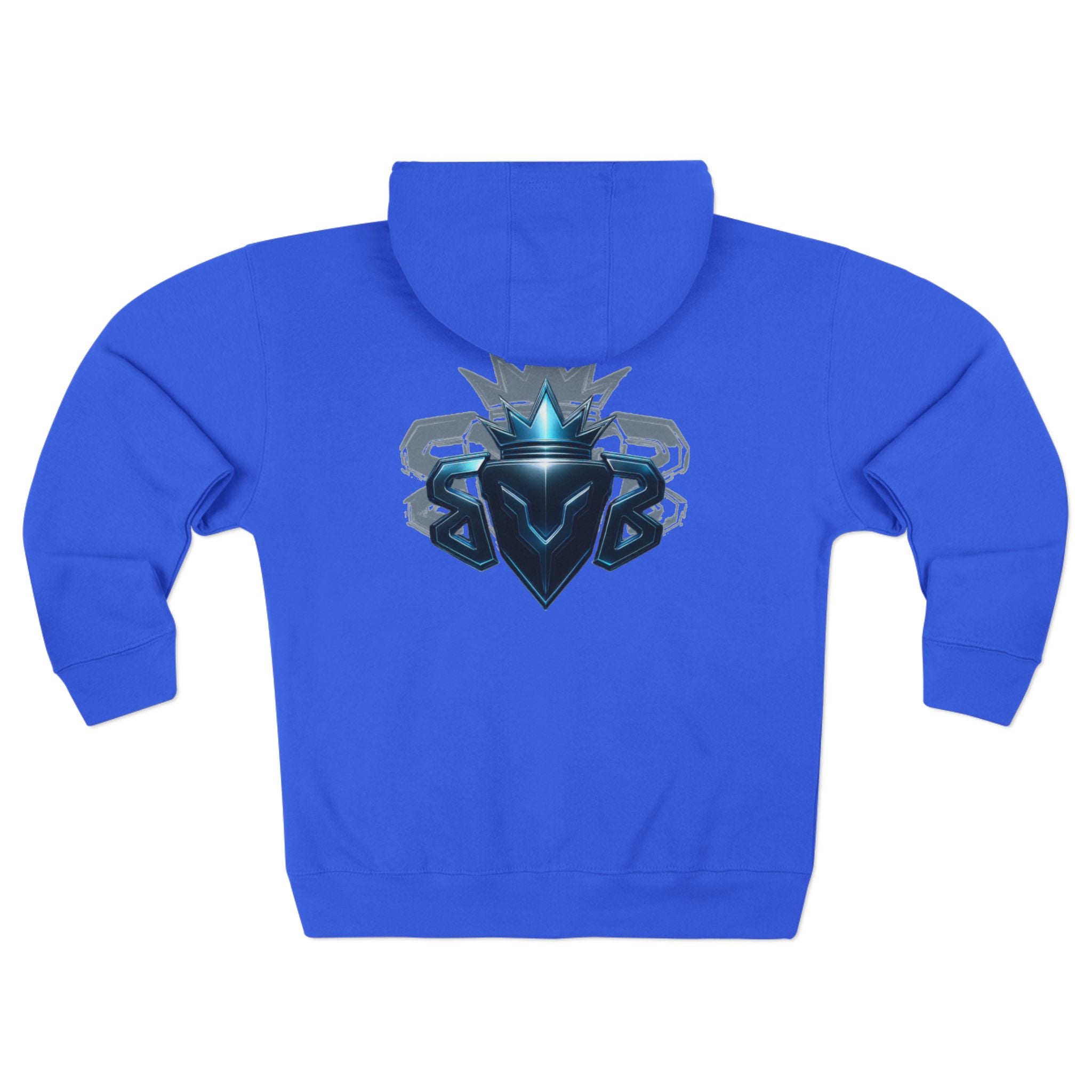 Built Zip Hoodie — Blue Crest Logo Back