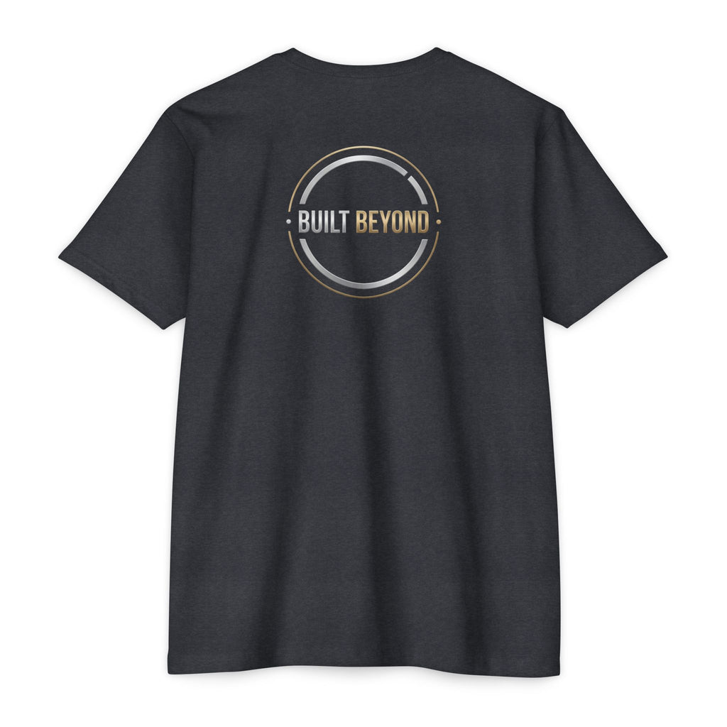 Built Beyond Logo T-Shirt — Minimal Front Emblem, Bold Back Graphic