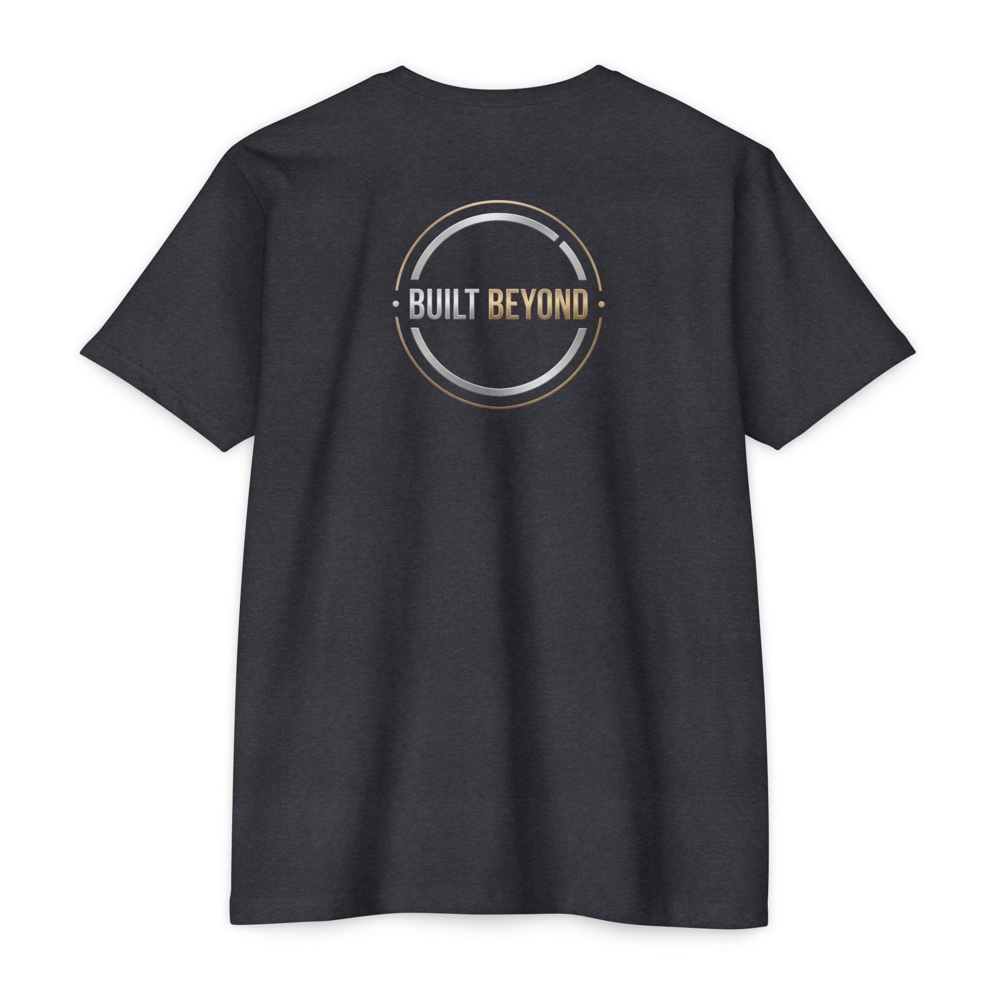 Built Beyond Logo T-Shirt — Minimal Front Emblem, Bold Back Graphic