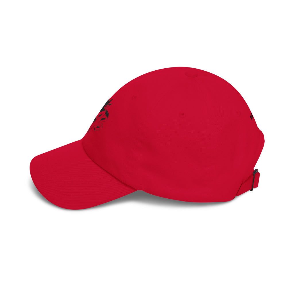 Dad Cap — Embroidered Blue Crown Heart Logo (“Shift Beyond” Back)
